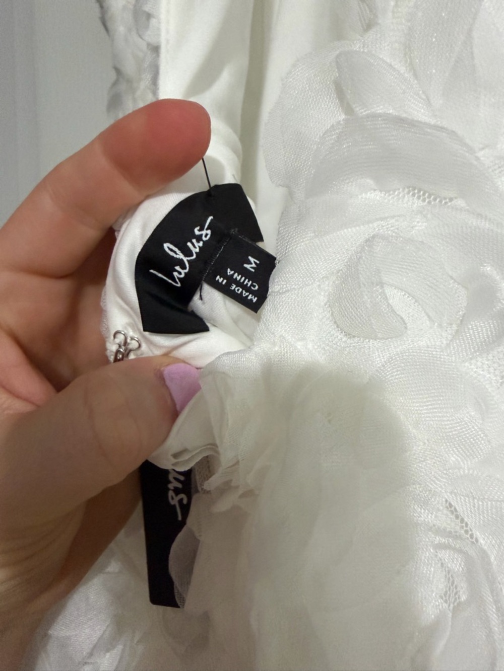 Lulu's White Floral Rosette Halter Dress - Picture 4 of 4